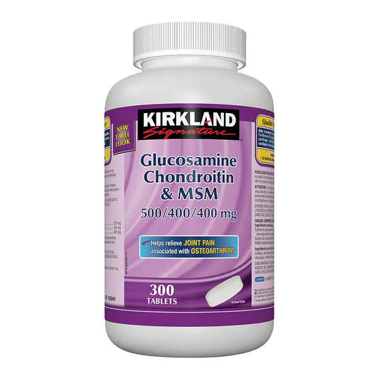 Kirkland Signature Glucosamine, Chondroitin and MSM Tablets, 300 Tablets