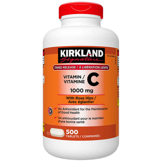 Kirkland Signature Timed Release Vitamin C 1000 mg, 500 Tablets
