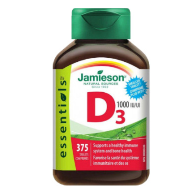 Jamieson Vitamin D3 1000IU Tablets, 375 Tablets