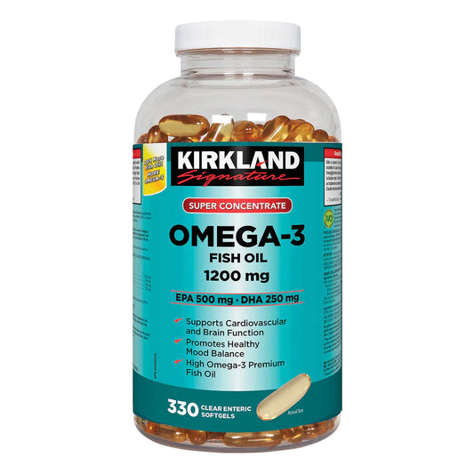 Kirkland Signature Super Concentrate Omega-3 Fish Oil, 330 Softgels