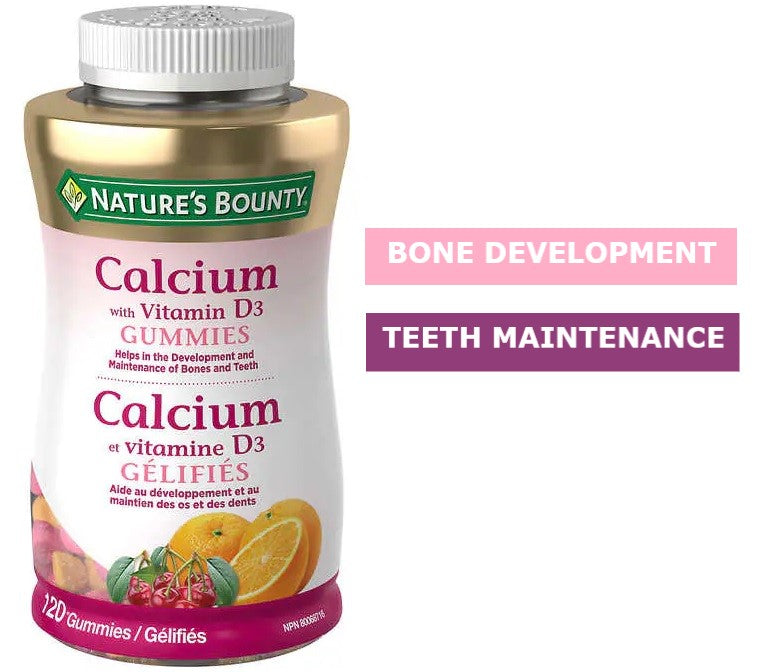 Nature’s Bounty Calcium with Vitamin D3, 120 Gummies