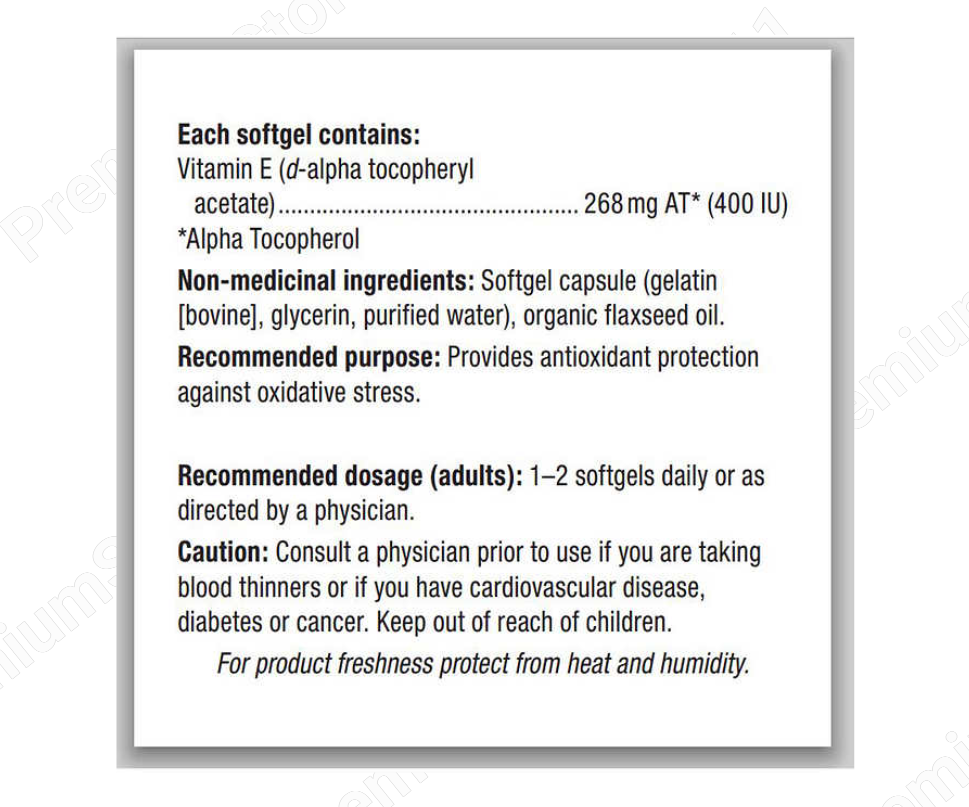 Webber Naturals Vitamin E 400 IU, 300 Softgels