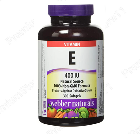 Webber Naturals Vitamin E 400 IU, 300 Softgels